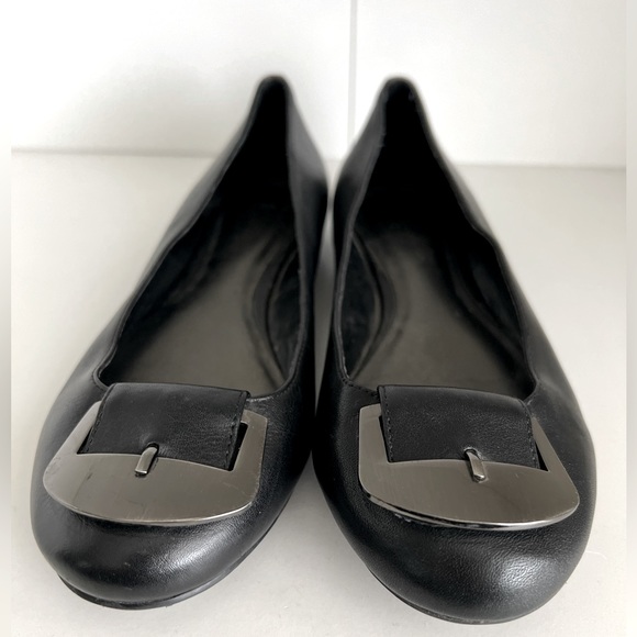 INC International Concepts Shoes - INC International Concepts Ballerina Flats Black With Silver Buckle Detail 6.5